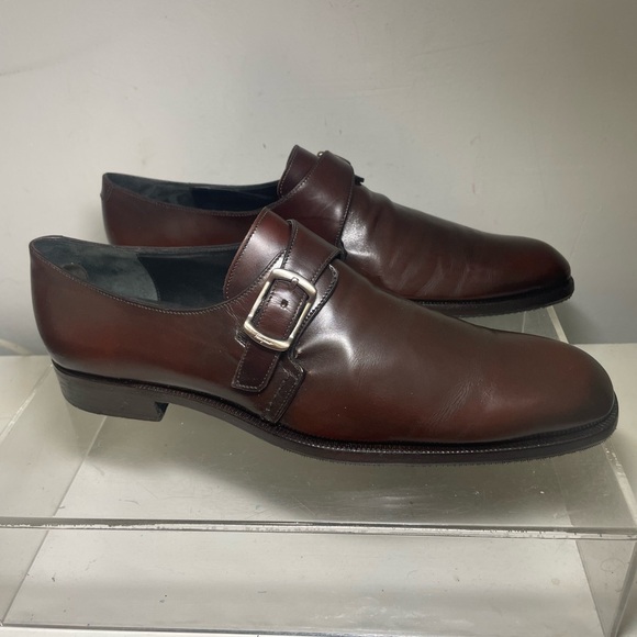 SALVATORE FERRAGAMO Farley buckle - strap dress shoes sz 7.5 made in italy main image 4